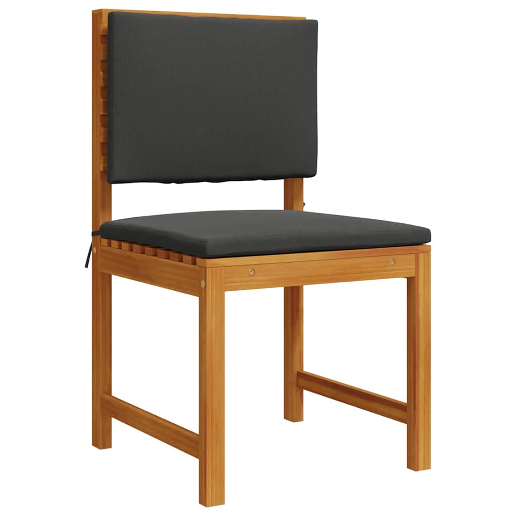 4-teiliges Garten Essset mit Kissen – Hergestellt aus solidem Akazienholz.